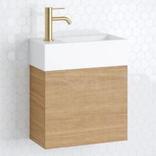Lottie 480mm Wall Hung Small Space Vanity with Ceramic Countertop